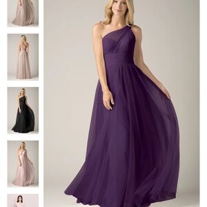 Wtoo by Watters Eggplant bridesmaid dress